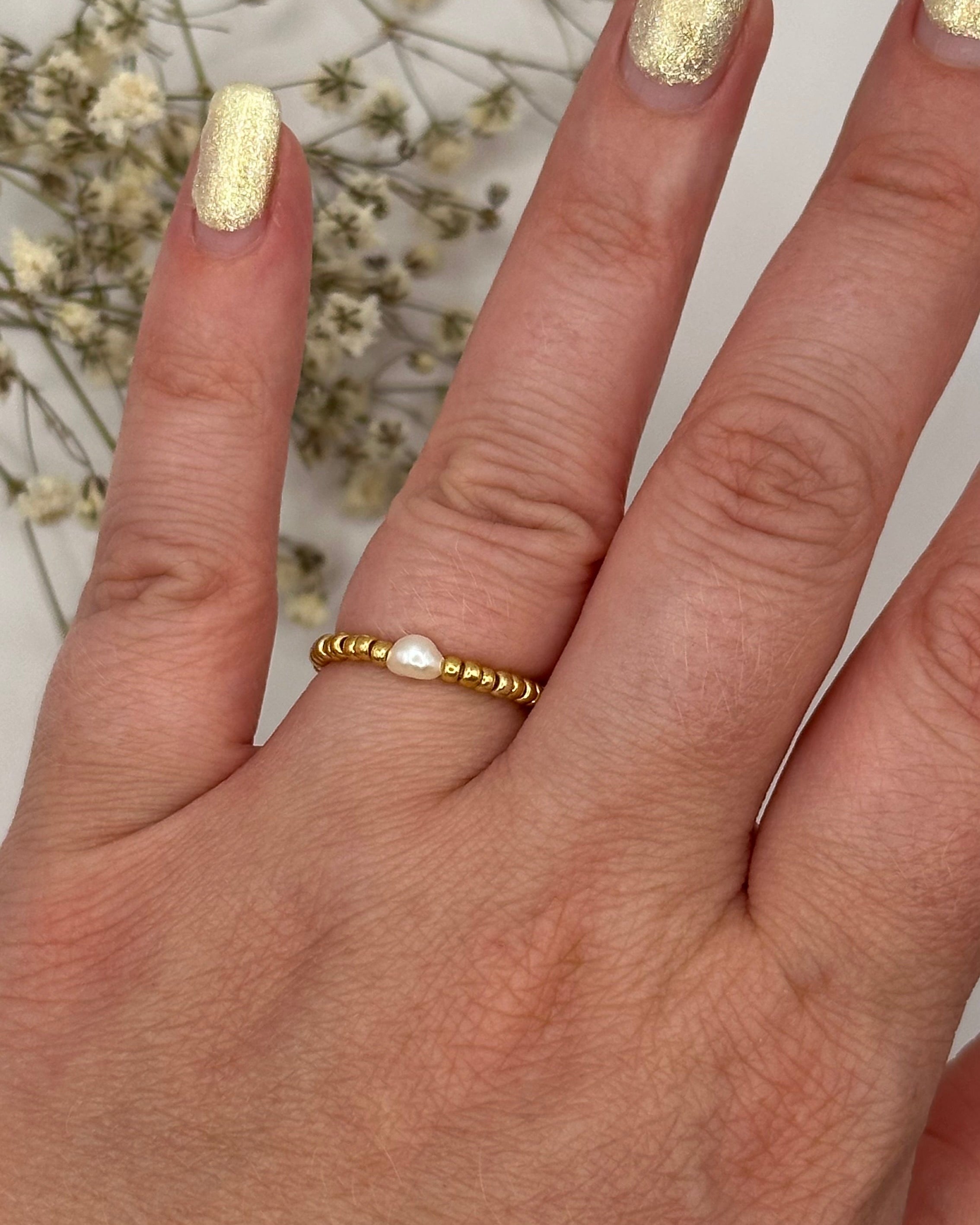 Ring „Miyuki GoldPearl“