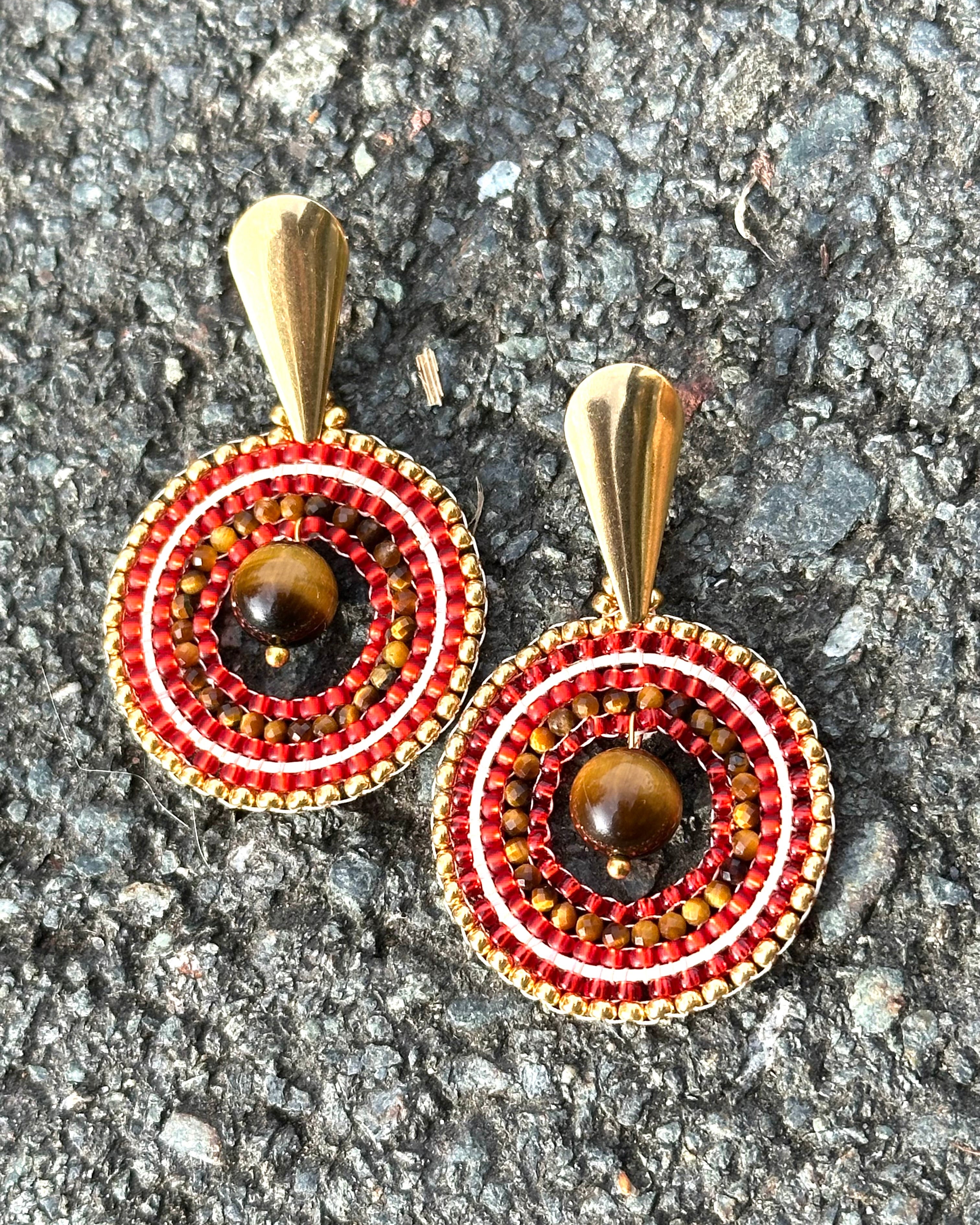 Ohrstecker „Golden Tiger Glow“
