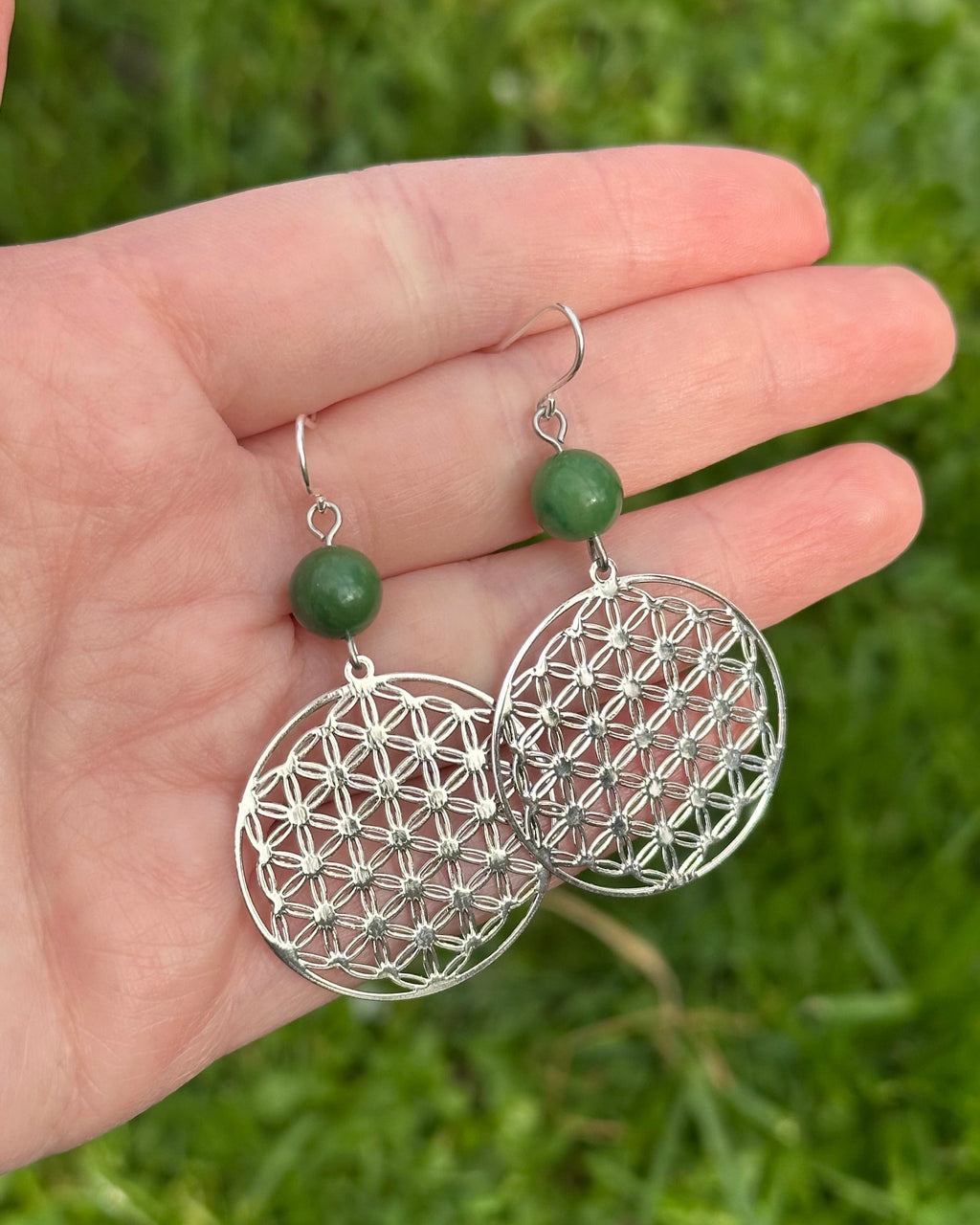 Ohrringe „grüne Jade“