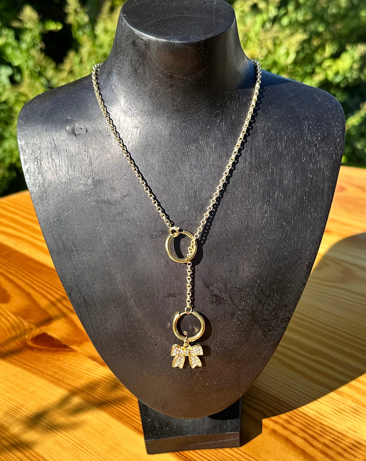 Charm „Schleife m. Strass“