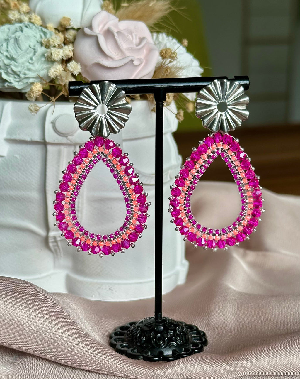 Ohrstecker „Pink Aura“ - Tropfen der Strahlkraft