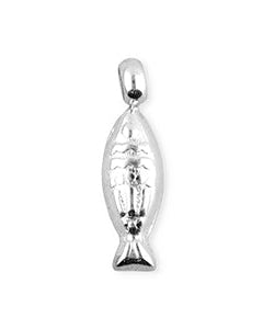 Charm mini „Fisch“ gold/silber