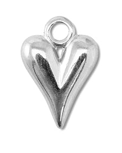 Charm „Heart“ gold/silber