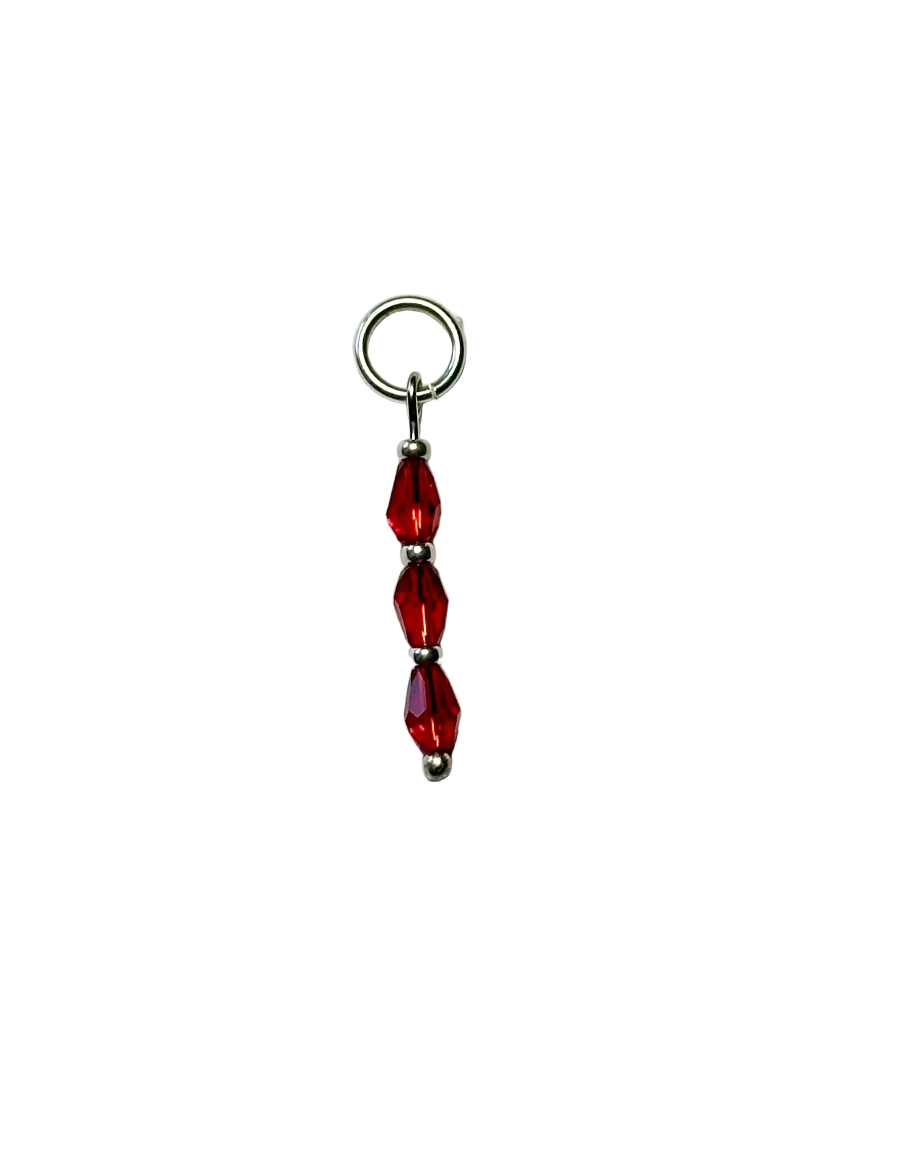Charm "Facet Red Drop"