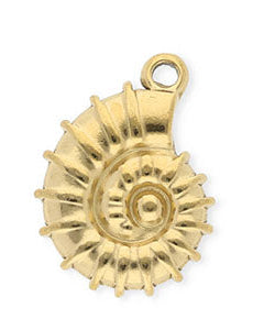 Charm „Muschel“ gold/silber
