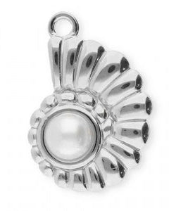 Charm „Muschelperle“ gold/silber