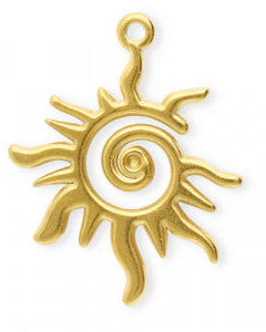 Charm „SpiralSonne“ gold/silber