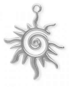 Charm „SpiralSonne“ gold/silber